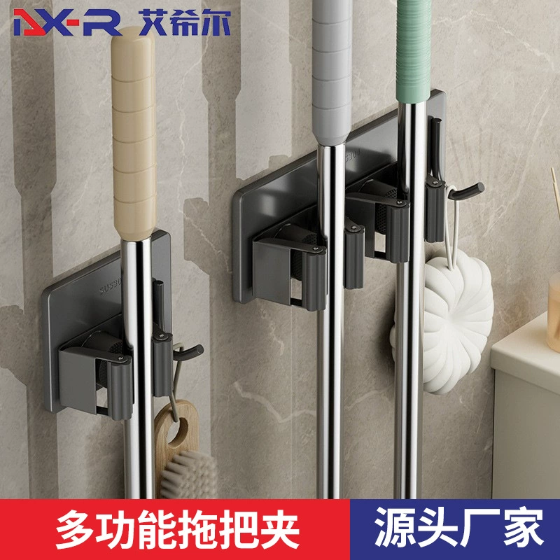 Держатель для швабры из нержавеющей стали 304, настенный крючок для хранения швабры и метлы в ванной, крепление для швабры