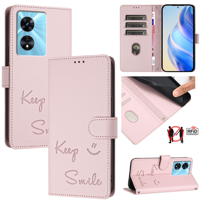 For Oneplus Nord N300 Crossbody Lanyard Leather Case Nord N30 Smile Multi-Card Anti-Theft Brush Flip Cover