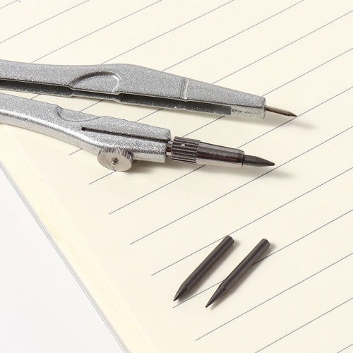 Compasas de estudiantes de dibujo profesional de compás metálica 2 piezas conjunto multifuncional de herramientas de dibujo de geometría de medición