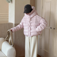 2025冬新款超好看小豌豆排骨羽绒服女短款宽松百搭弯刀袖潮流外套