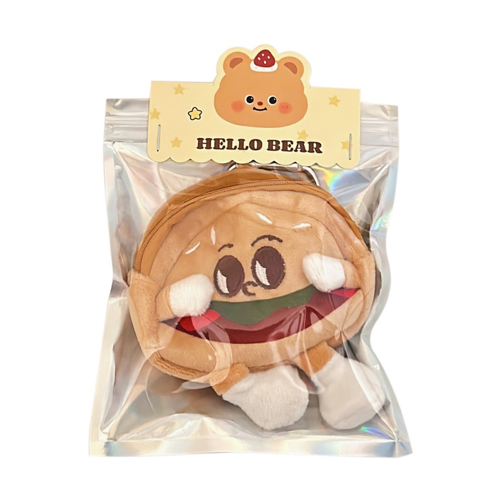 Muñecas creativas lindas hamburguesas bolsas de cambio colgantes muñecas auriculares joyas bolsas mochila pequeña joyas colgantes