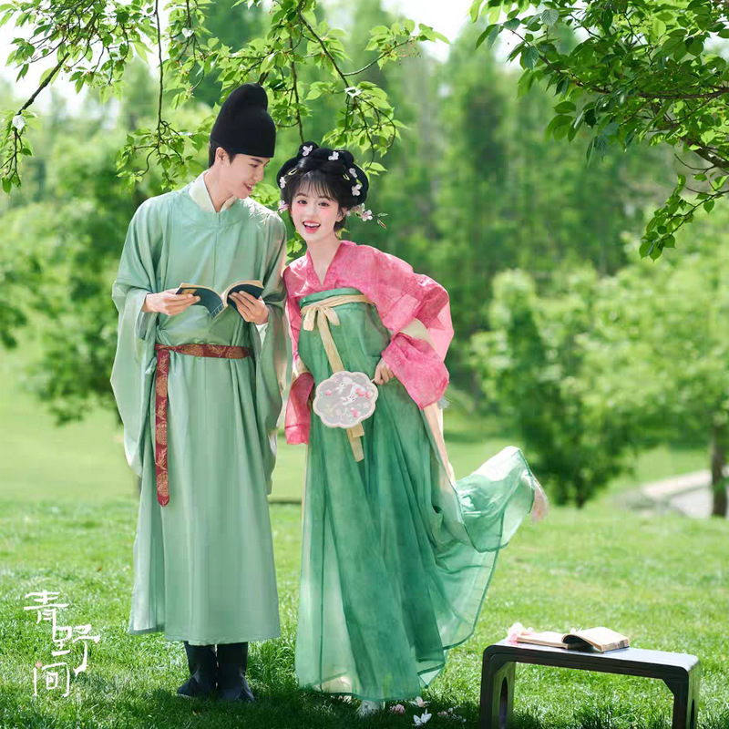 New Tang Dynasty Couple's Chinese Style Playful and Cute Photo Studio Theme Photo Ancient Costume Wedding Dress Couple Theme Costume