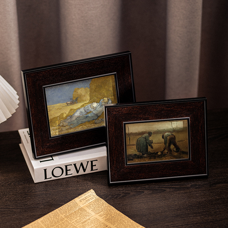 Simple Photo Frame Table Decoration Print Ink Painting Framed New Chinese Oil Painting Frame Self-Assembled Empty Frame Large Wall Hanging Wholesale