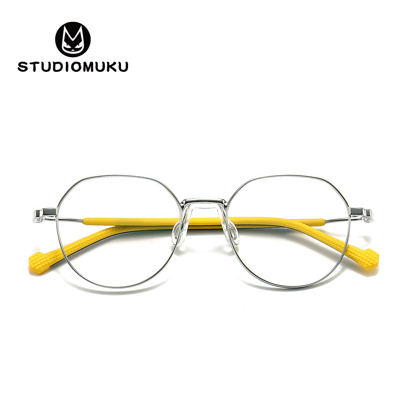 STUDIOMUKU Muku niños gafas Marco Ultra-ligero miopía gafas marco retro artístico gafas de cara pequeña marco