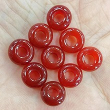 10mm天然玛瑙 圆圈 面包圈 高冰玉髓吊坠饰品配件材料厂价直销