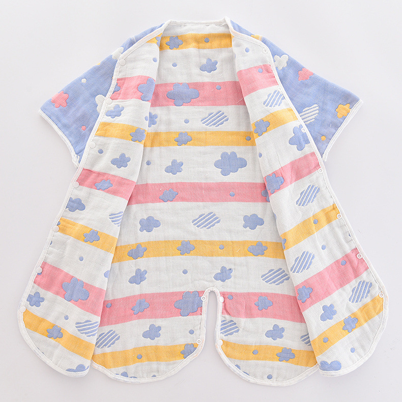 Baby Sleeping Bag Spring, Autumn and Summer Thin Pure Cotton Gauze Boneless Baby Anti-Kick Quilt for Children Universal for All Seasons