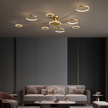 全铜极简轻奢客厅灯现代简约大气家用吸顶灯2023年新款北欧灯具