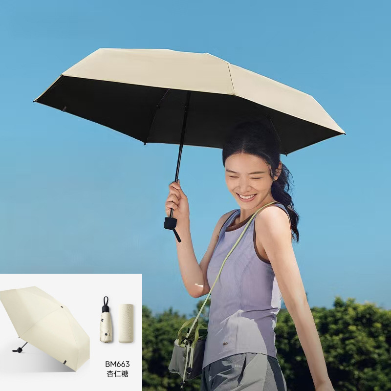 Jiaoxia 50% off ビニール日焼け止め傘 BM663 ポケット傘抗 UV 日傘コンパクト日傘ガールフレンド用|undefined