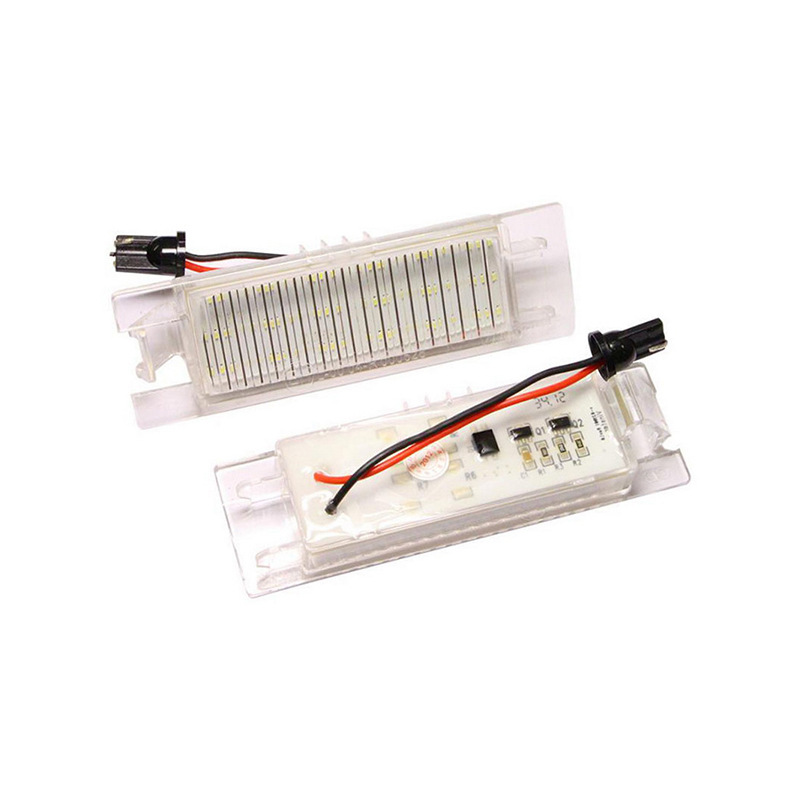18LED license plate lights, suitable for Opel Astra H (2004-2009) and Meriva A (2003-2010), come with a decoder, 2 pieces