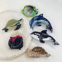 新型海洋動物シリーズはイルカの亀の髪を挟んでデザインします。
