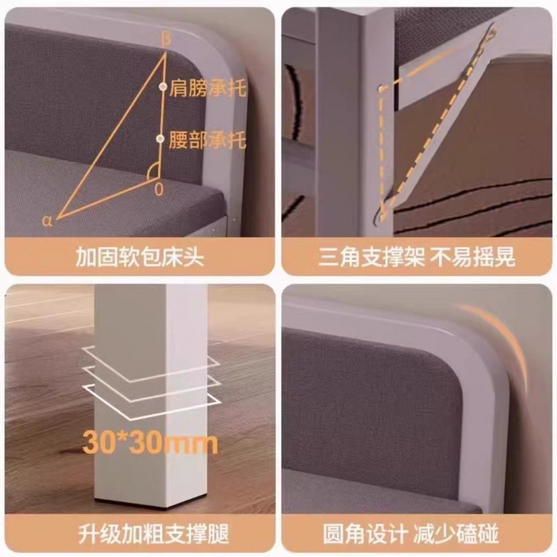 单人床家用折叠床出租房小床卧室加床一米二简易床成人米双人床邮|undefined