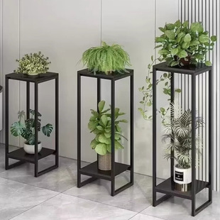 Flower Shelf Living Room Floor-Standing Indoor Iron Succulent Pothos Plant Display Rack Simple Decorative Flower Pot Bracket