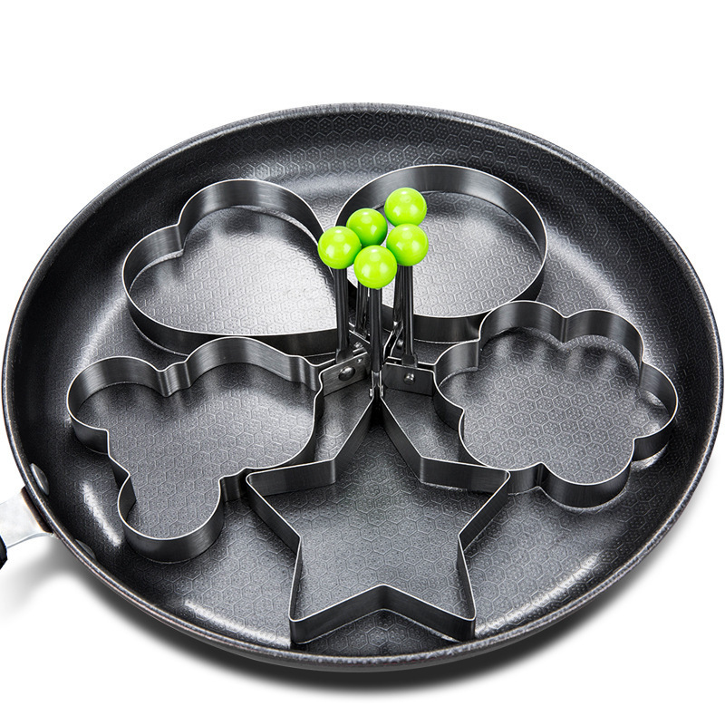 Stainless Steel Egg Frying Mold Tool, DIY Egg Mold, Egg Fryer, Heart-Shaped Mold, Heart-Shaped Shaper, Pancake Mold