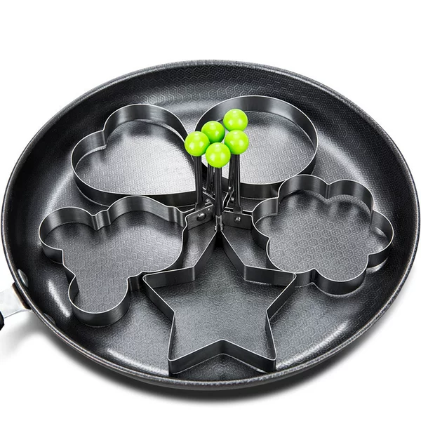 Stainless Steel Egg Frying Mold Tool, DIY Egg Mold, Egg Fryer, Heart-Shaped Mold, Heart-Shaped Shaper, Pancake Mold