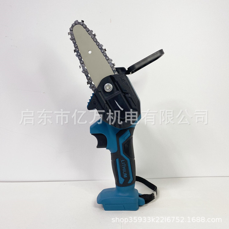 4寸充电伐木锯链锯6寸电链锯锂电锯链条锯无线电动锯修枝锯手持据
