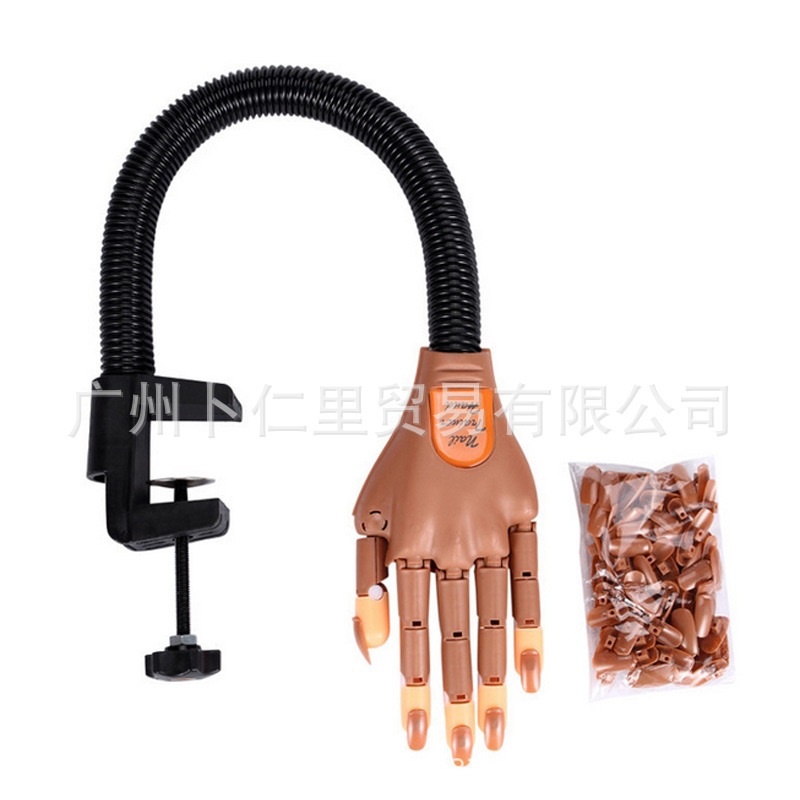 Cross-border hot nail joint practice prosthetic hand bendable activity mechanical prosthetic hand joint hand delivery nail piece wholesale