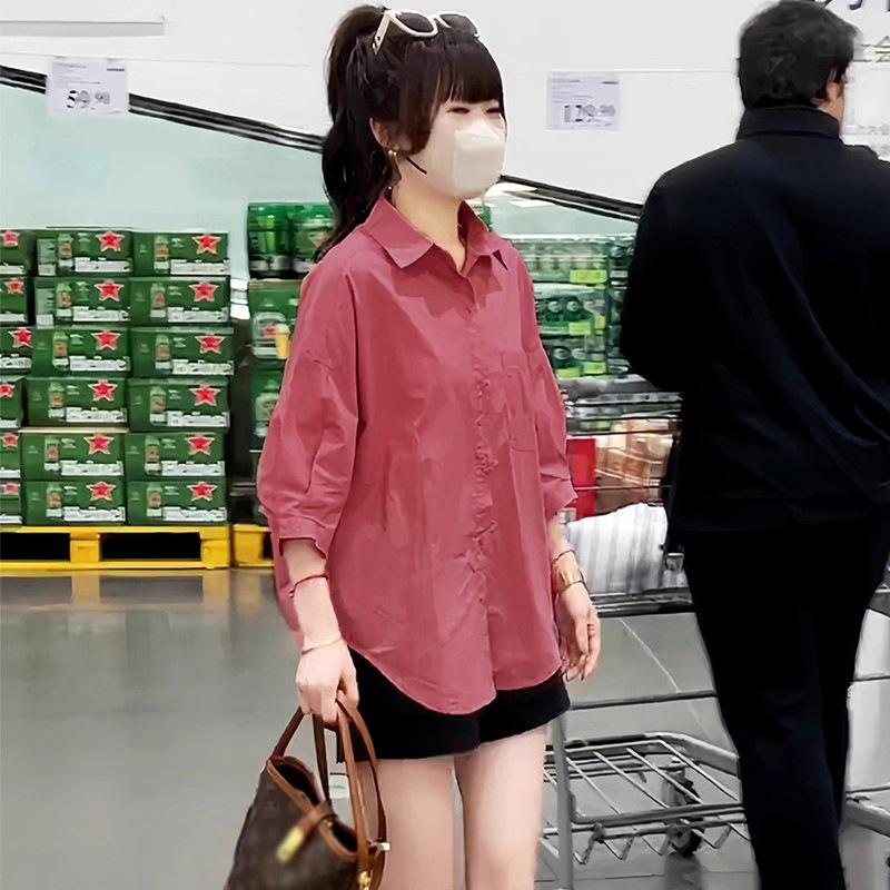 早秋装小衫休闲白衬衫女上衣初秋款新款2025爆韩系衬衣高级感寸衫|undefined