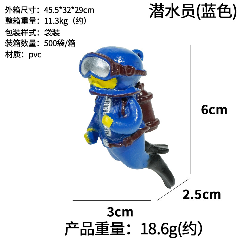 Naranja azul gordo buzo spot al por mayor acuario ornamental pecera flotante decoración de paisajismo océano hombre rana