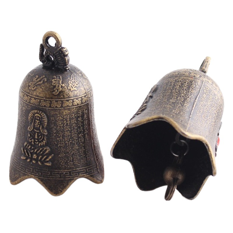Jiuyuan Wind Chime Accessories Bronze Guanyin Bell Horse Bell Lucky Antique Clock Jewelry
