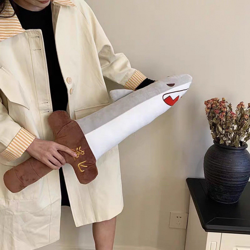 大号匕首宝剑鲨匕毛绒玩具鲨臂抱枕搞怪谐音梗玩偶生日礼物男生款