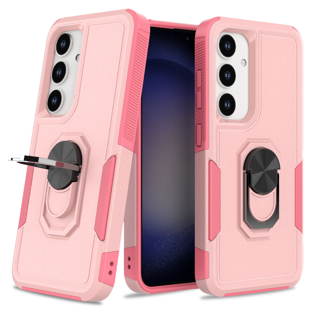 Adecuado para Samsung S24 anillo giratorio teléfono móvil Shell vela dos en uno teléfono móvil Shell PC + TPU nueva cubierta protectora