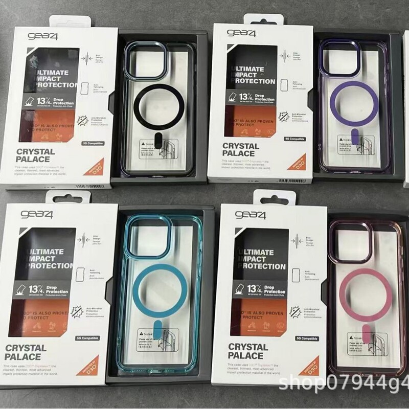 Suitable for Apple iPhone 18 Pro Max, high-transparency metal GEAR4 magnetic Magsafe anti-drop A56 phone case Suitable for Apple iPhone 18 Pro Max, high-transparency metal GEAR4 magnetic Magsafe anti-drop A56 phone case