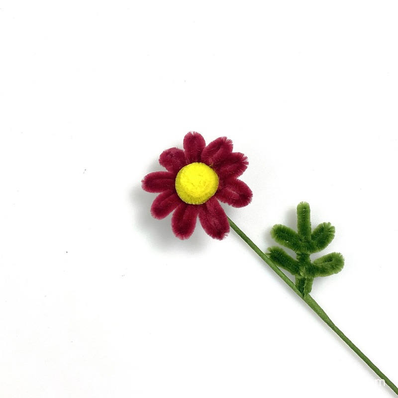 国境を越えて人気のぬいぐるみフラワーツイストスティック、造花カモミール、手作り造花、写真撮影用ギフト、ホリデーギフト|undefined