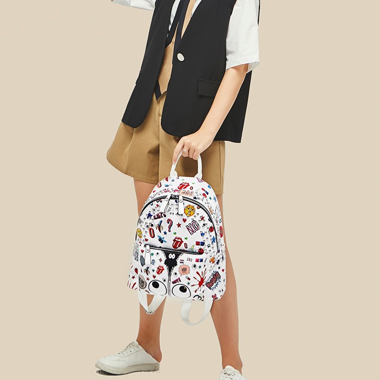 Bolsos para mujer 2024 nuevo bolso escolar estampado para estudiantes universitarios mochila pequeña de viaje de moda de gran capacidad 1745