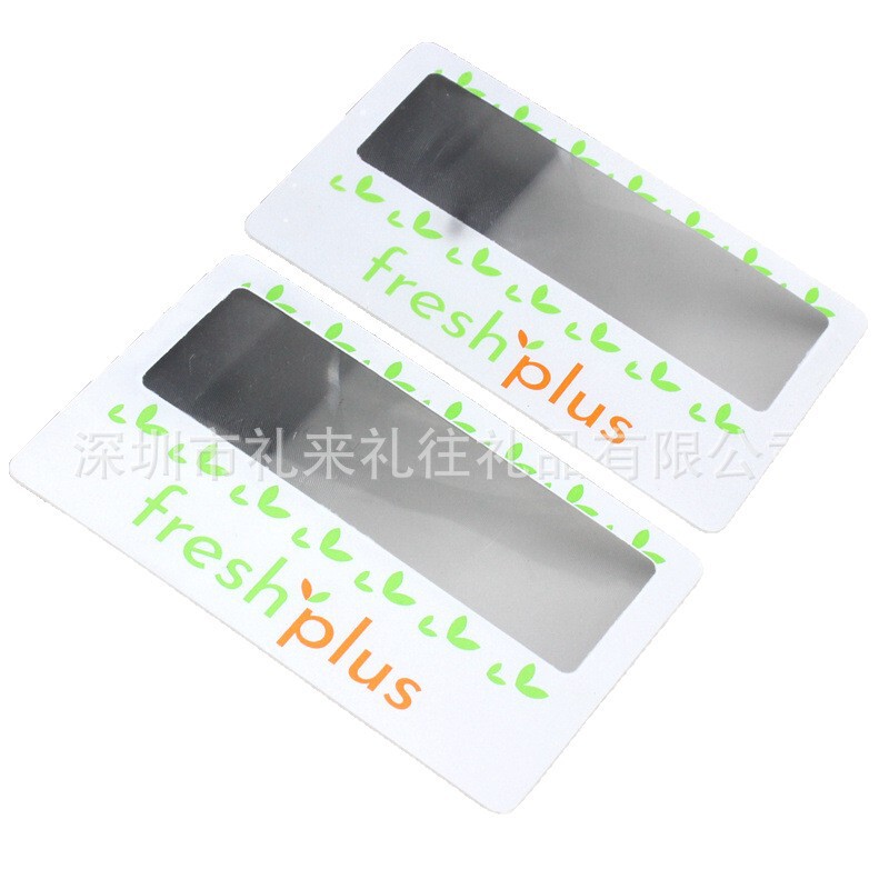 名刺フレネル超薄型 3 倍 UV 印刷カード拡大鏡大視野カラー印刷拡大鏡プロモーションギフト|undefined