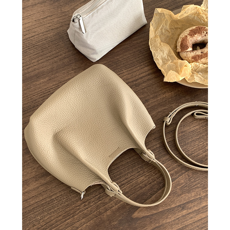 Soft small tote for women's 2024 new top layer cowhide crossbody bucket ba, enuine leather hih-end sinle shoulder_voghion.com