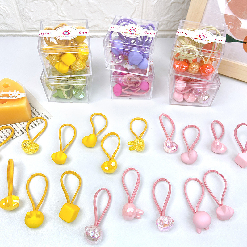 Banda de goma para niños no duele banda de pelo cuerda de pelo lazo de pelo banda de goma duradera alta elástica accesorios para el cabello tocado cuerda de pelo accesorios para el cabello