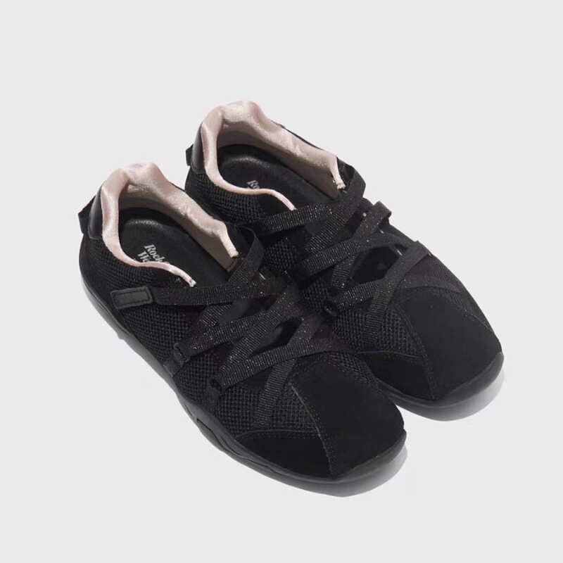 Cowhide Suyinyin with Round Head Niche Design Color-matching German Training Shoes Women's Cross Strap Shallow Mouth Ballet Shoes