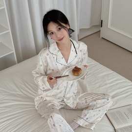 2025年新款甜美卡通睡衣女春秋季可爱少女长袖长裤家居服韩版百搭