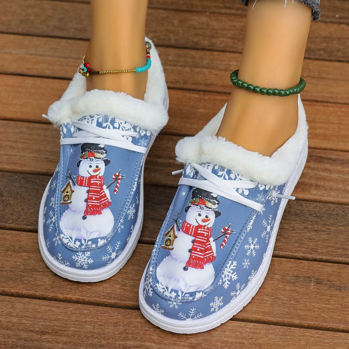 Внешняя торговля новый большой размер европейские и американские рождественские короткие ботинки снежные сапоги сезон новый большой размер плюс бархат повседневная женская плоская подошва теплая