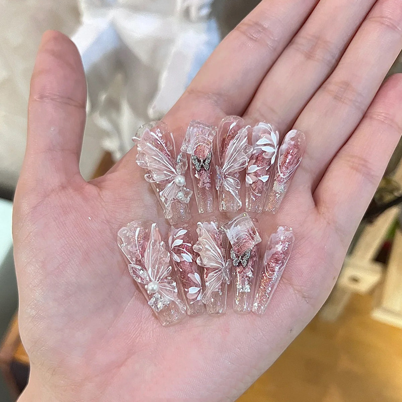 Ins Explosions Wearing Nail Pieces Wholesale Advanced Sense Butterfly Rhinestone Nail Patch Little Red Riding Book Spice Girl Fake Nail Pieces Ins Explosions Wearing Nail Pieces Wholesale Advanced Sense Butterfly Rhinestone Nail Patch Little Red Riding Book Spice Girl Fake Nail Pieces