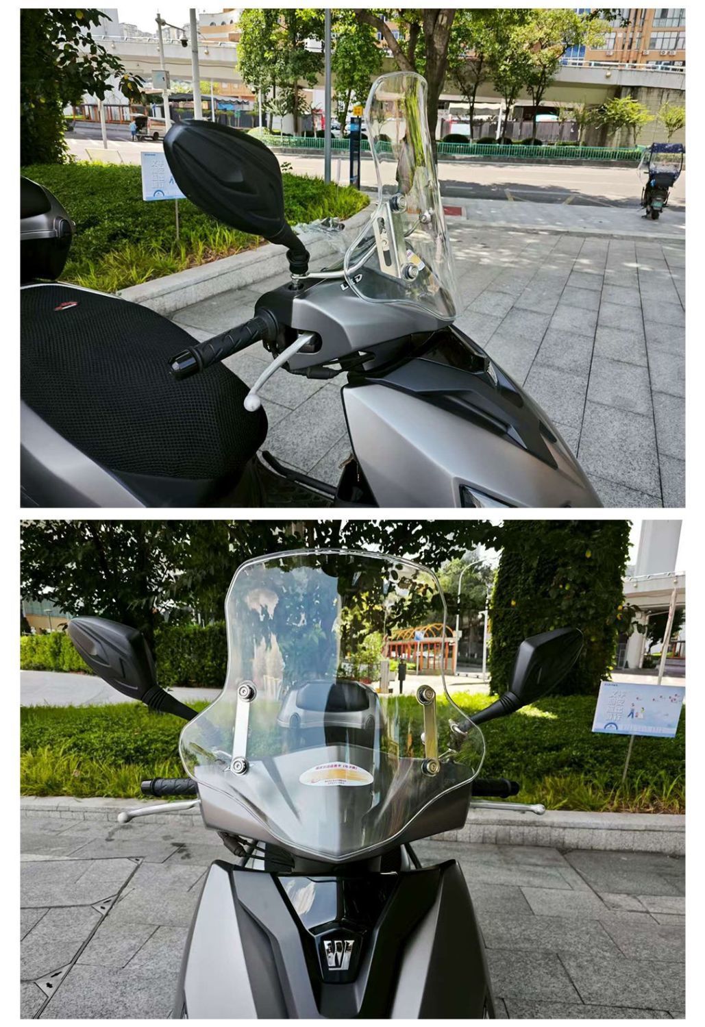Suitable for New Dazhou Honda Split Blade/Split Road RX125 motorcycle, PC front windshield glass for modification