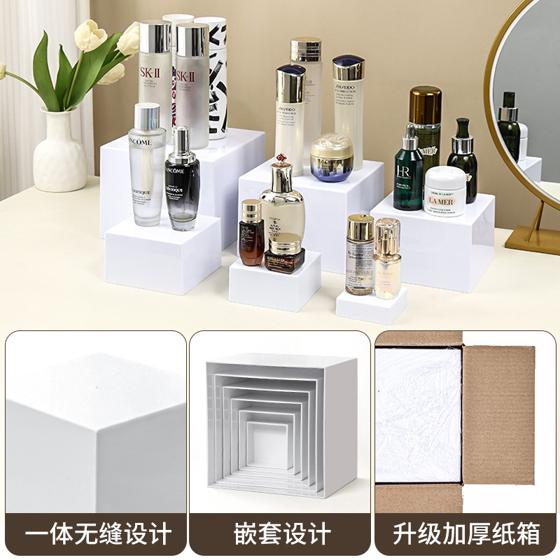 Dessert Set of Six Wedding Cross-Border Buffet Square Display Display Stand Storage Box Box Integrated Cosmetics Dessert Set of Six Wedding Cross-Border Buffet Square Display Display Stand Storage Box Box Integrated Cosmetics