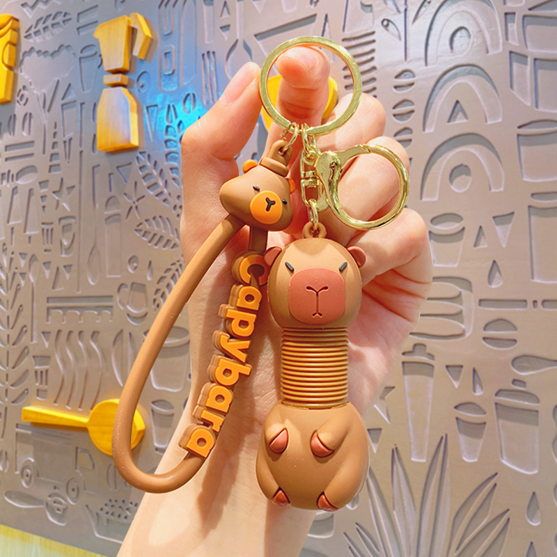 新しいカピバラシリーズ人形キーホルダーペンダントクリエイティブカピバラキーチェーンカップルバッグペンダント卸売|undefined