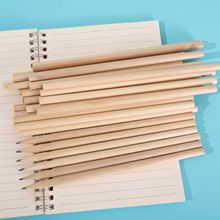 HB原木铅笔空白原木色圆形六角写不断小学生练字绘画原杆铅笔定制