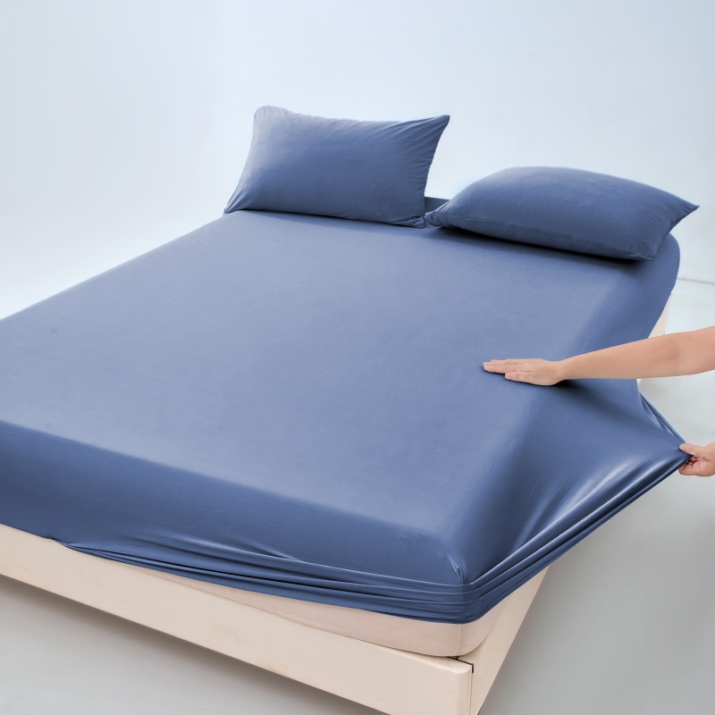 ⛰ Cooling Fitted Sheet Made of Nylon Blend, Cooling Bed Cover with Fixed Position, Mattress Protector Dust Cover