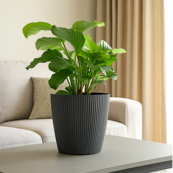 plastic multicoloured flowerpot