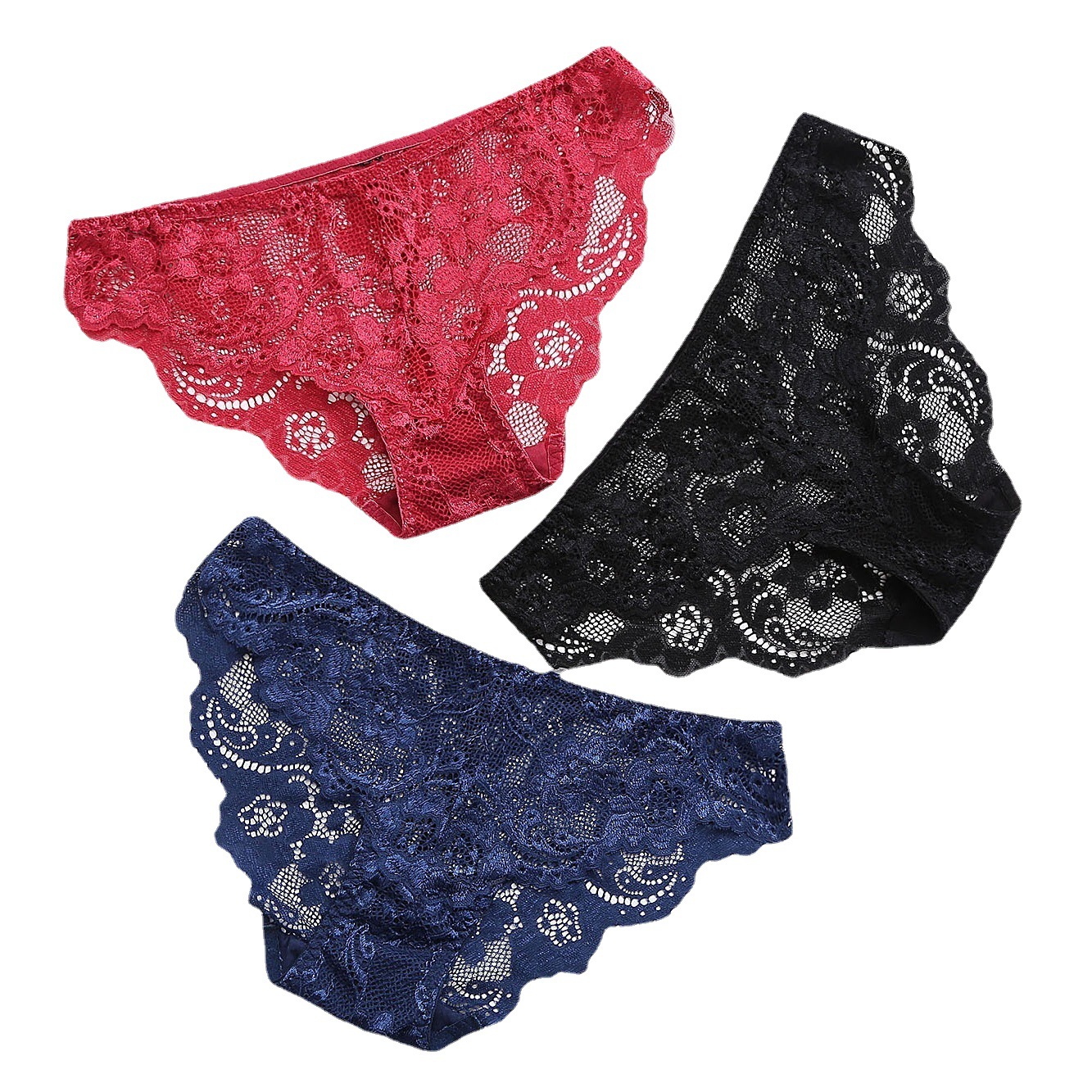 镂空性感法式内裤女花边蕾丝内裤提臀低腰少女内裤批发定制外贸