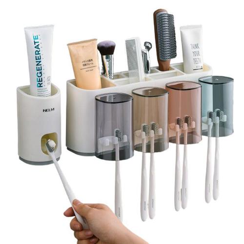 Toothbrush holder without drilling, mouthwash cup, toothbrush cup, bathroom, toothpaste tube, toothbrush cup, tooth cup set, kitchen and bathroom