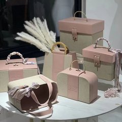 Green, Blue, Pink Maid of Honor Gift Baskets for Wedding, Small Handheld Basket, Groom Gift, Birthday Gift