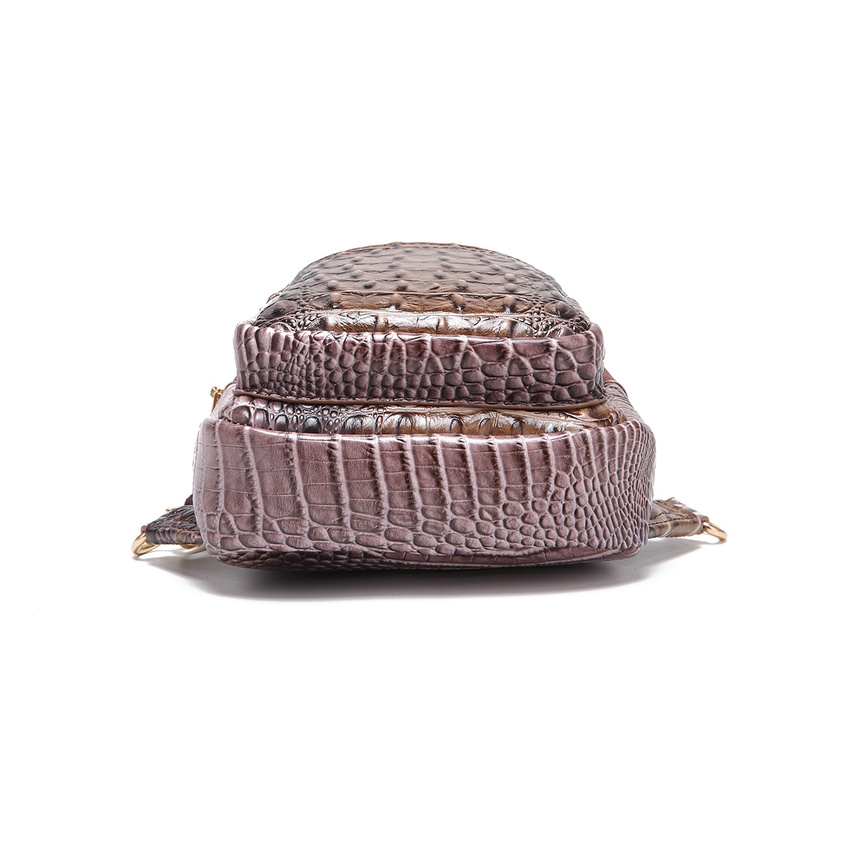 Retro Women's Chest Bag With Crocodile Pattern And Wide Strap_voghion.com