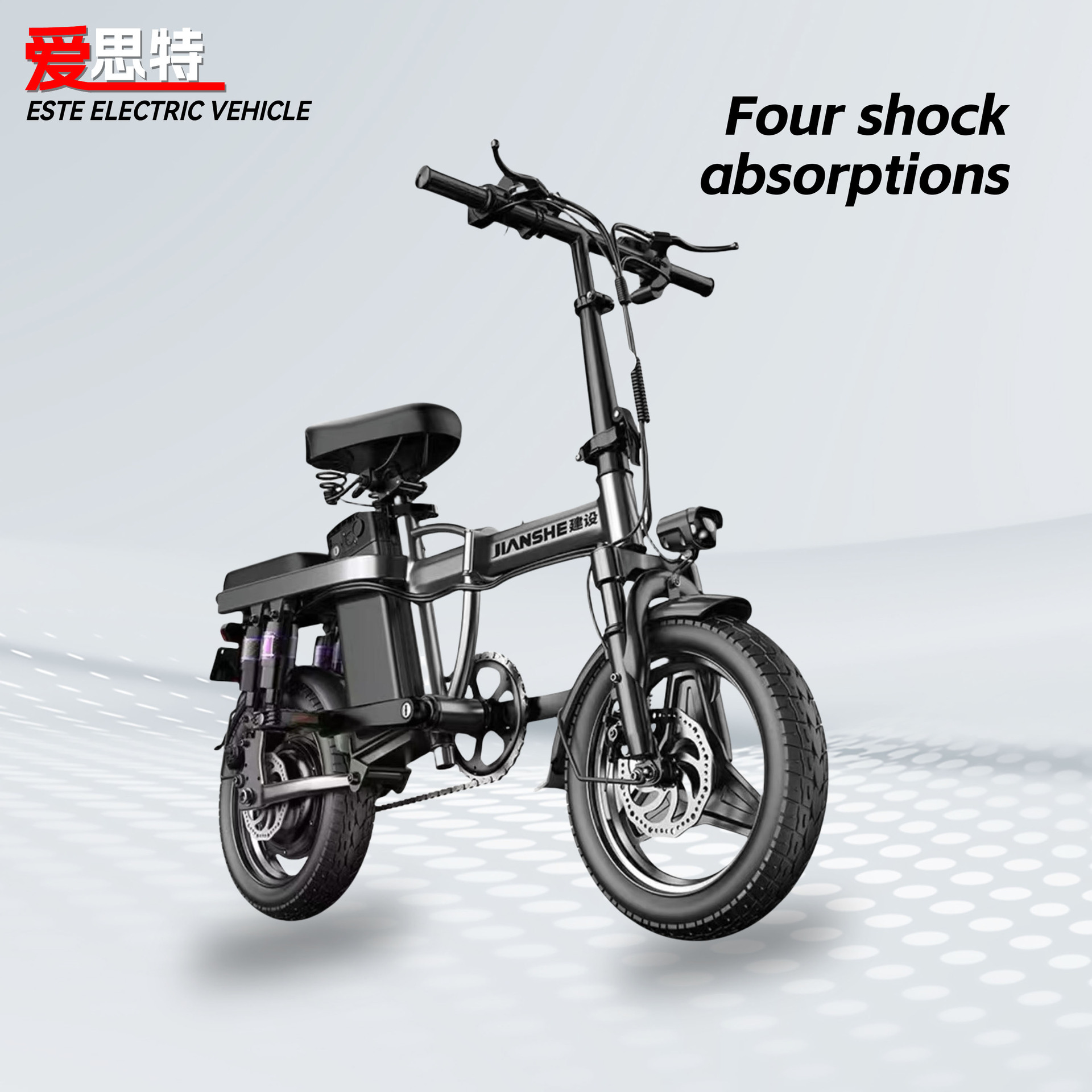 Vehículo eléctrico transfronterizo dedicado a la conducción de bicicletas eléctricas plegables, mini scooter asistido por batería de litio
