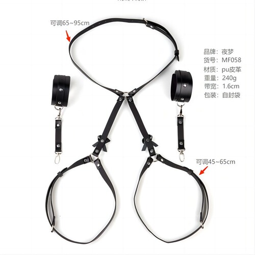 Hot selling women's sm bondage leather sex accessories couples bondage training sex toys handcuffs props wholesale
