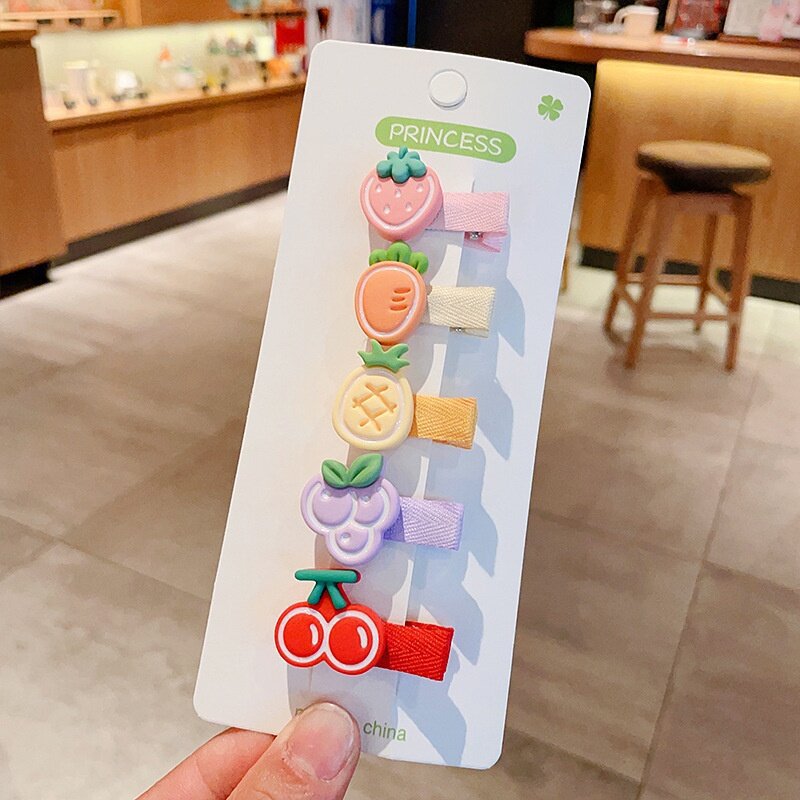 Hermosos clips de cabello de color para niños coreanos de alto nivel sensación de arco de niñas bolsa de tela no daña clips de cabello de bebé