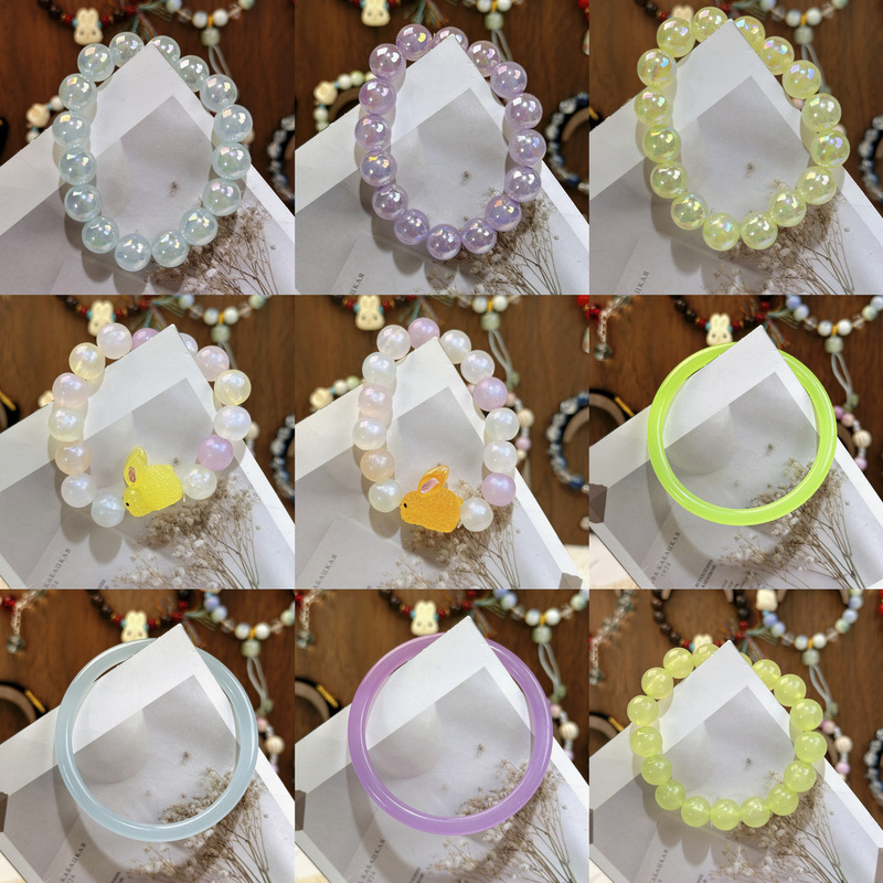 Xiaohongshu Luminous Jingle Bracelet Student Bracelet Simple Fresh Style Jewelry Manufacturer Wholesale Luminous Bracelet