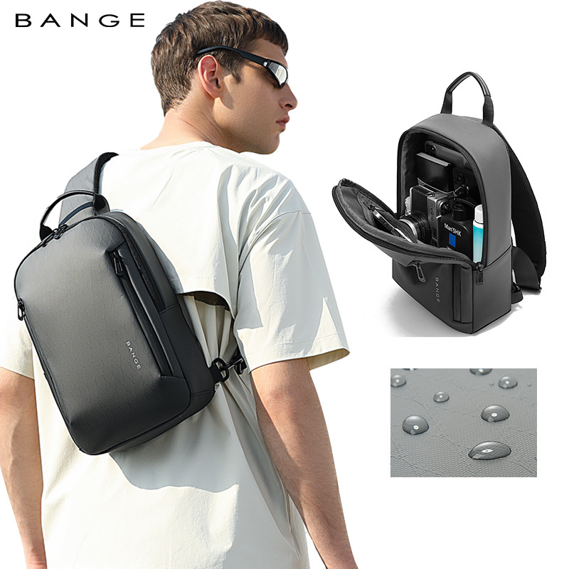 Bange New High-End Men's Chest Bag Casual Versatile Shoulder Bag Large Capacity Crossbody Bag Sling Bag